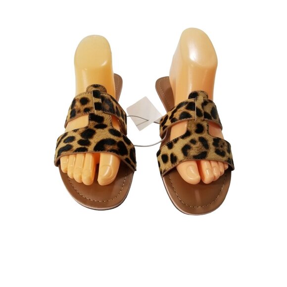 J CREW Women's  calf hair slide sandals size 9 M - Picture 2 of 7